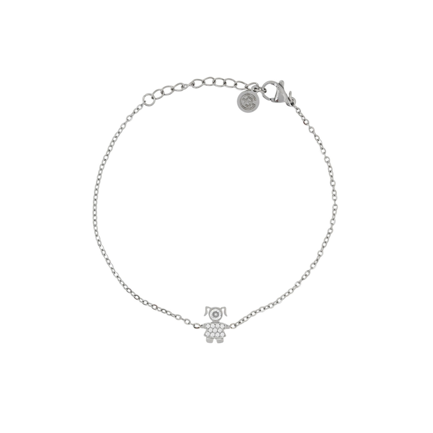 Bracelet stainless steel zirconies girl GB