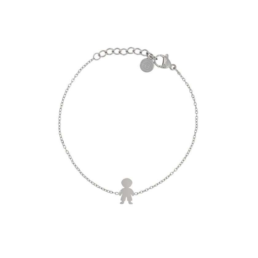 Pulseira aço simples menino GB