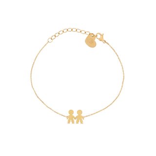 Pulseira em aço com dois meninos GB