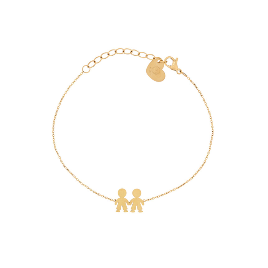 Pulseira em aço com dois meninos GB