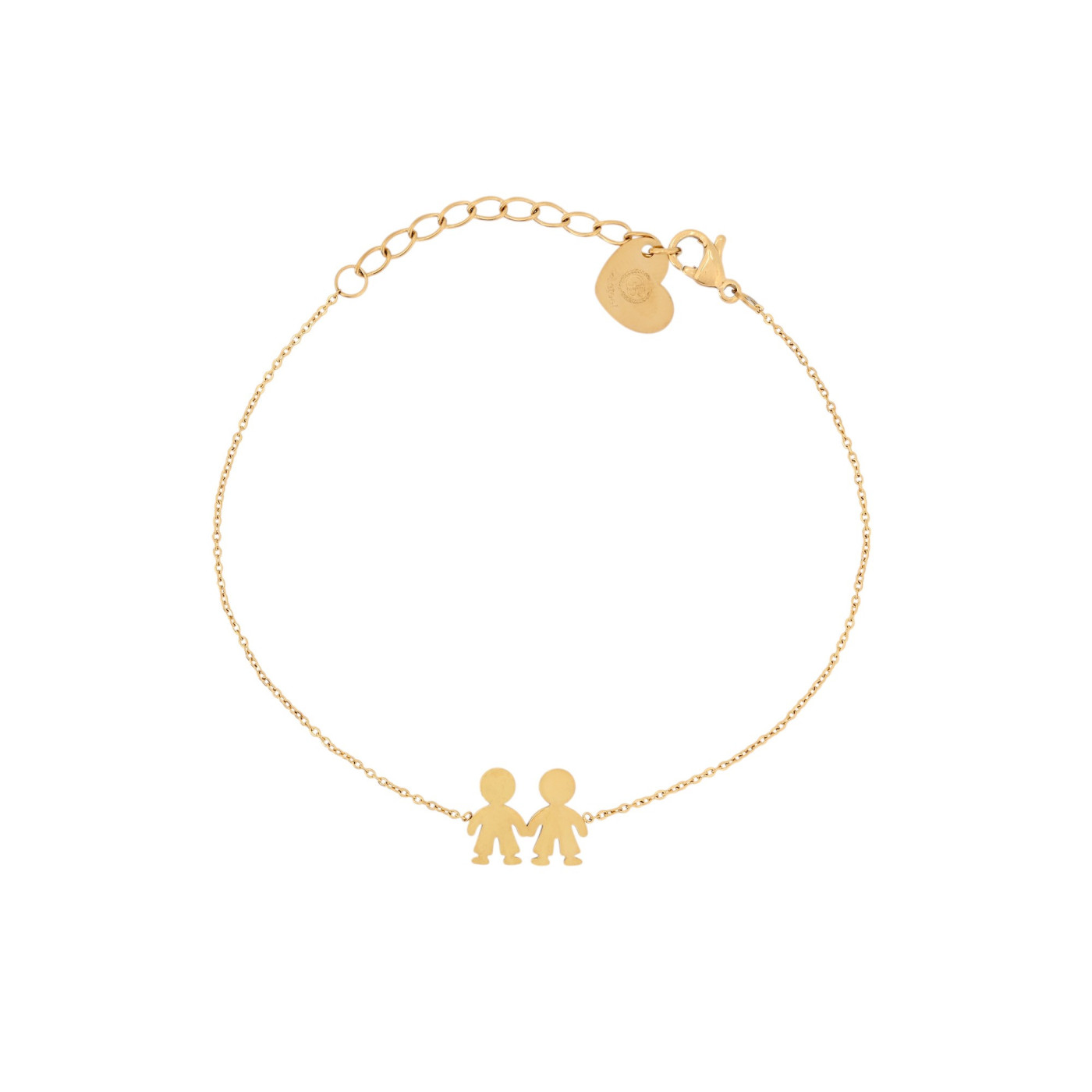 Pulseira em aço com dois meninos GB
