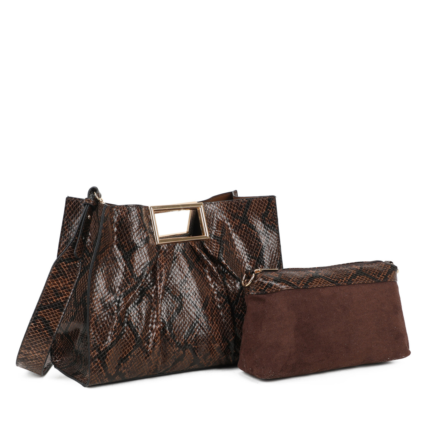 Bolso de mano con estampado animal
