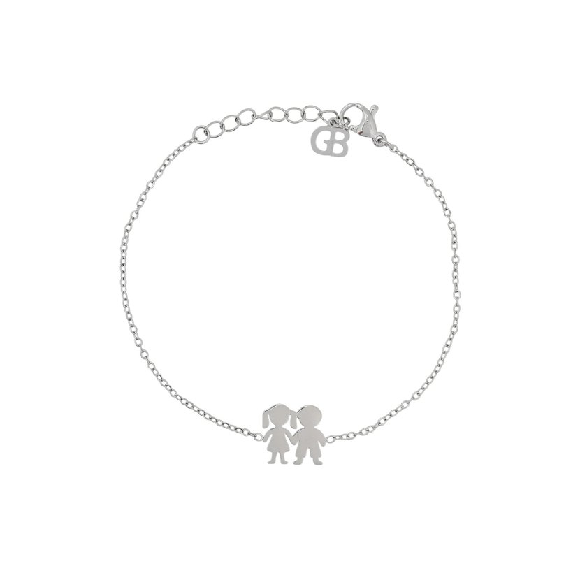 Pulseira casal em aço GB