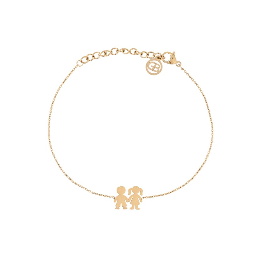 Pulseira casal em aço GB