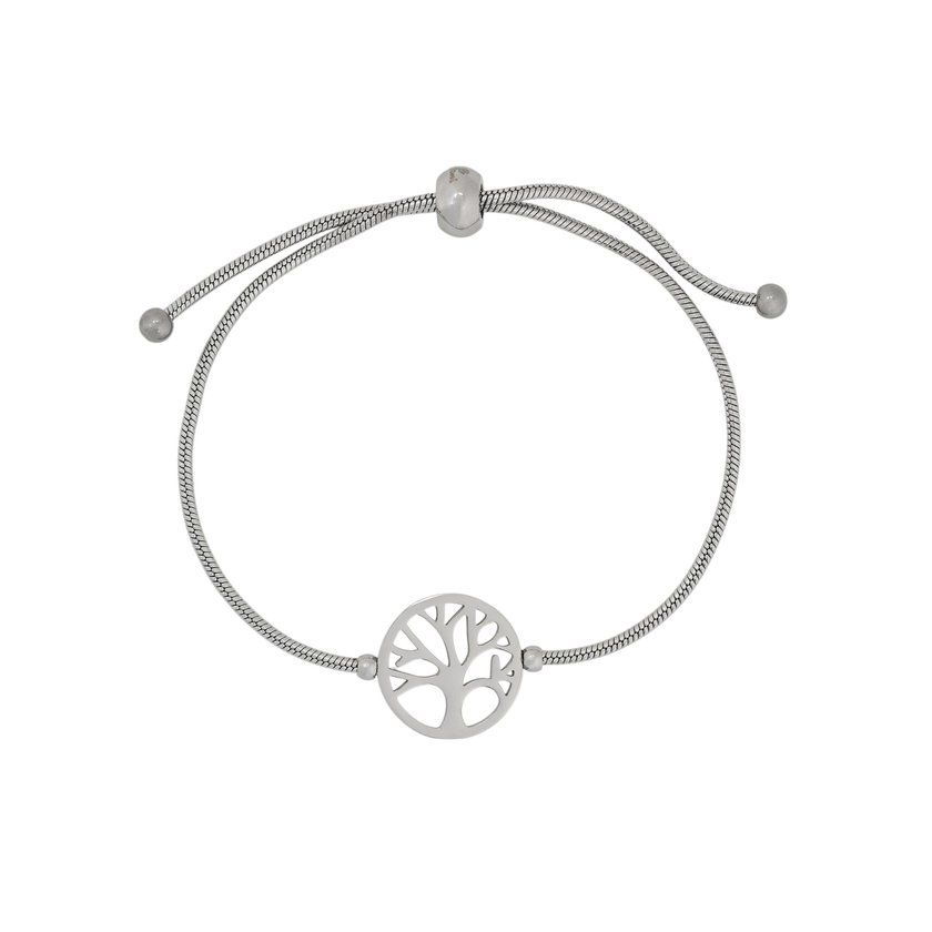 Pulseira ajustável em aço árvore da vida GB