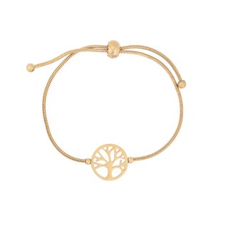 Pulseira ajustável em aço árvore da vida GB