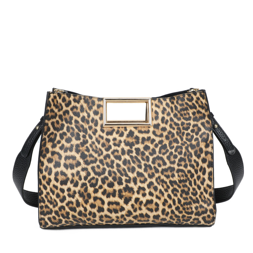 Bolso de mano con estampado animal