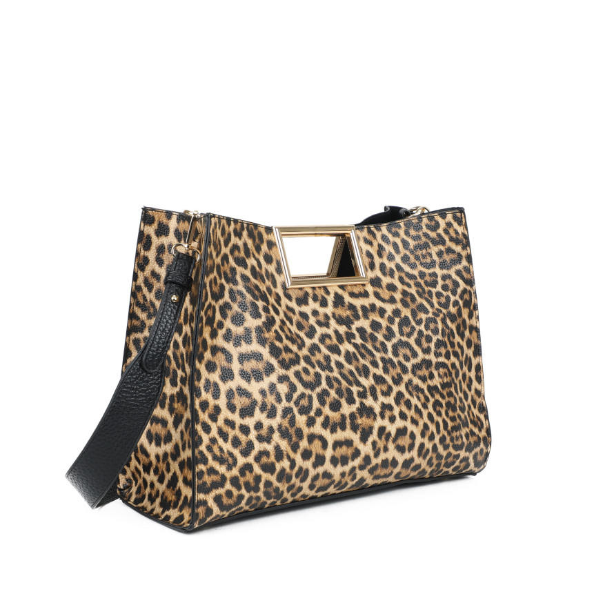 Bolso de mano con estampado animal