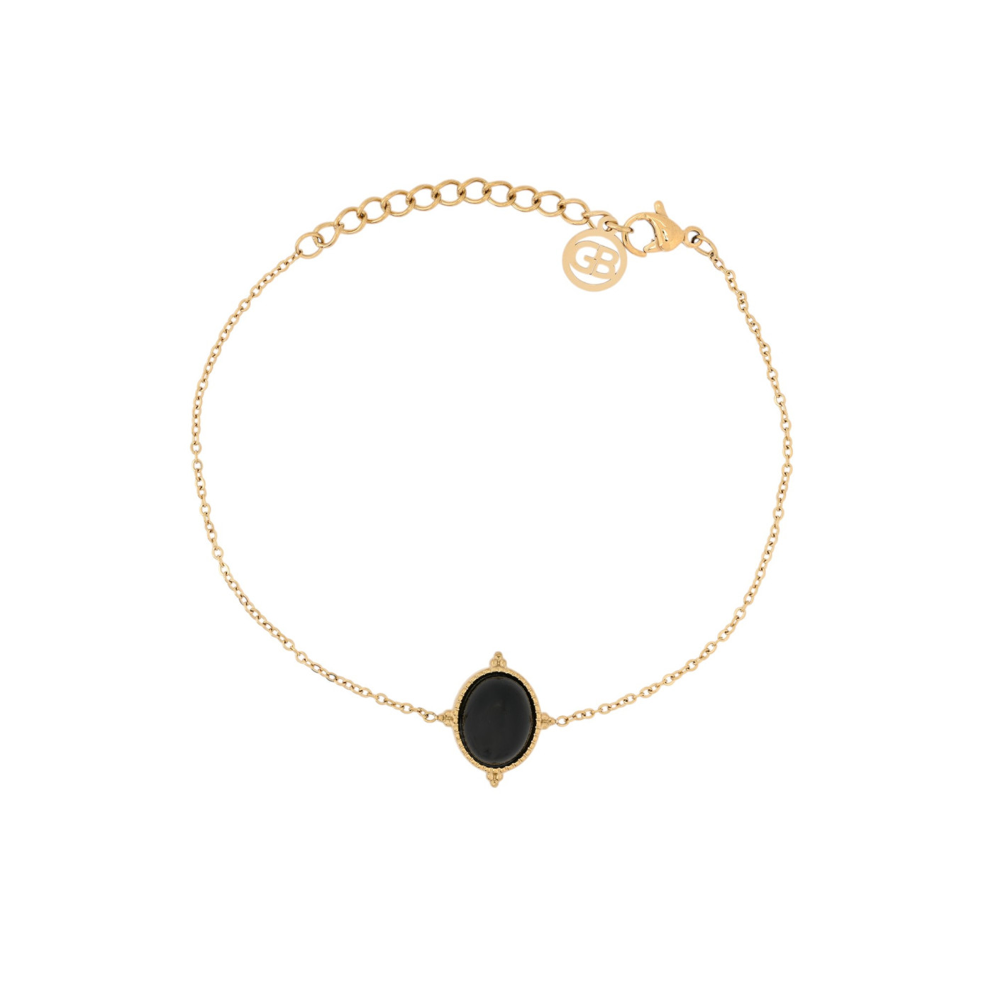 Bracelet en acier pendentif rond GB
