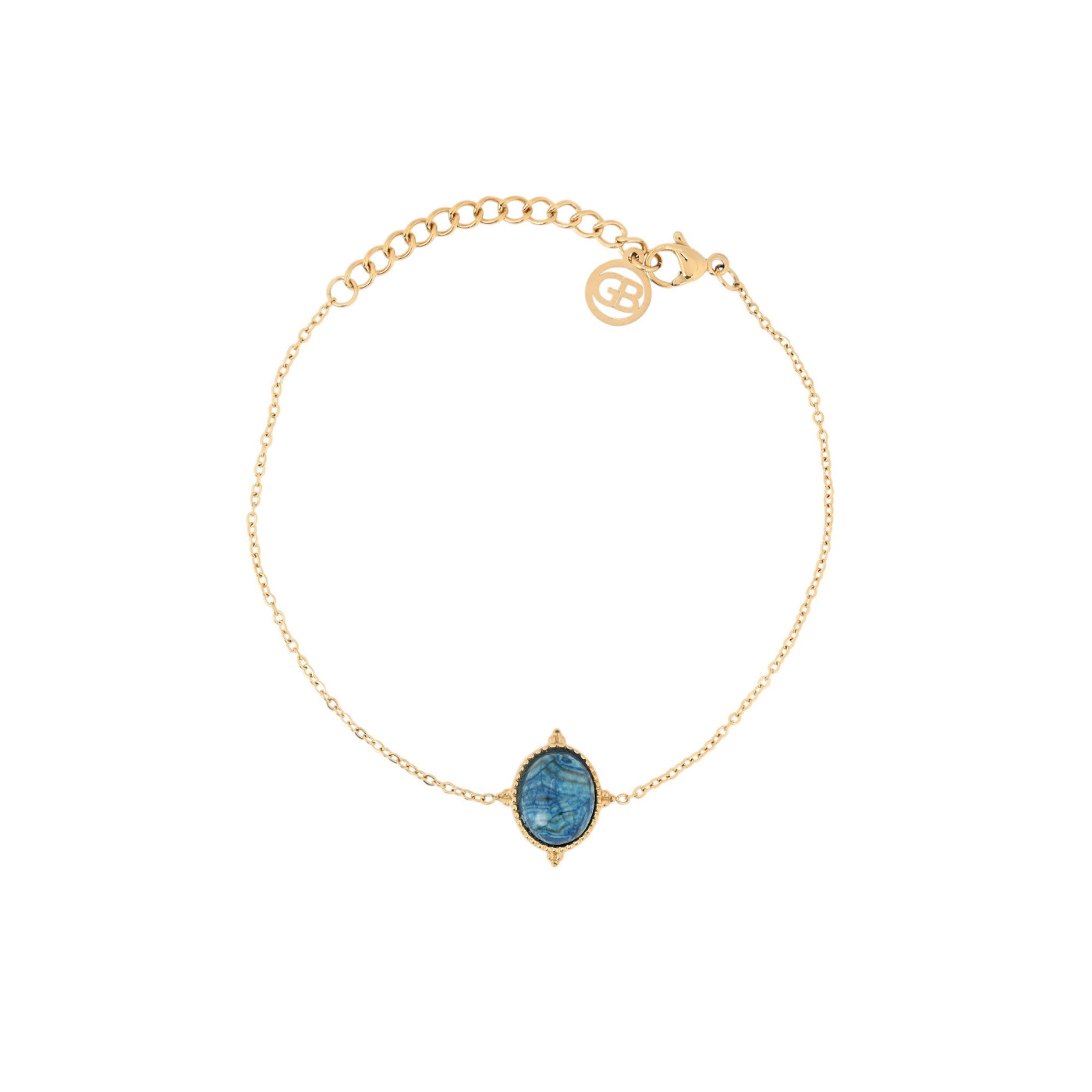 Pulsera en acero colgante redondo GB