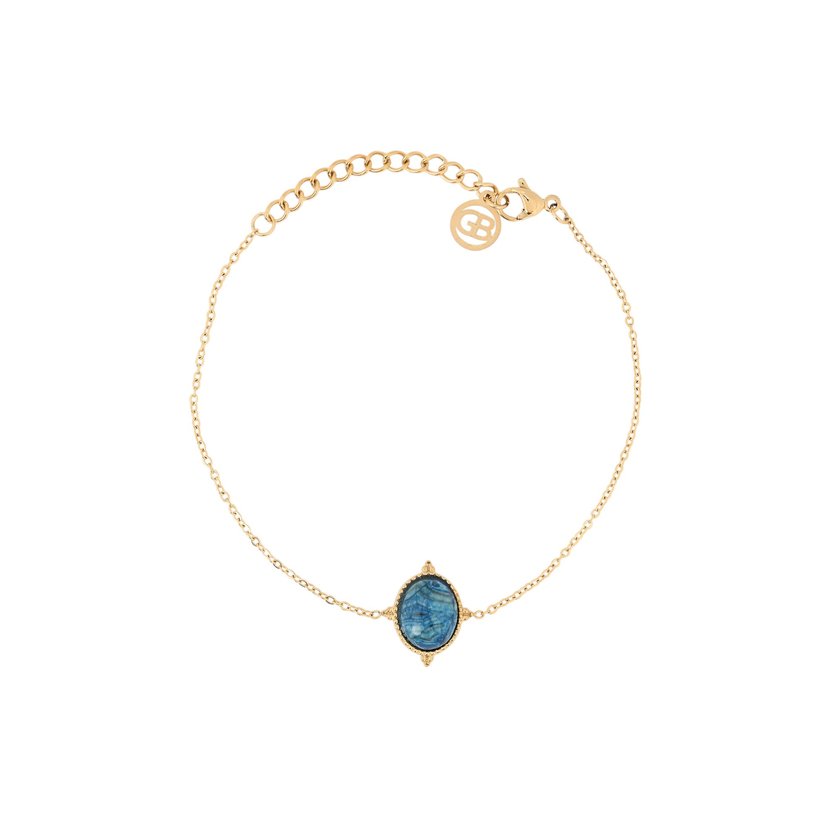 Bracelet en acier pendentif rond GB