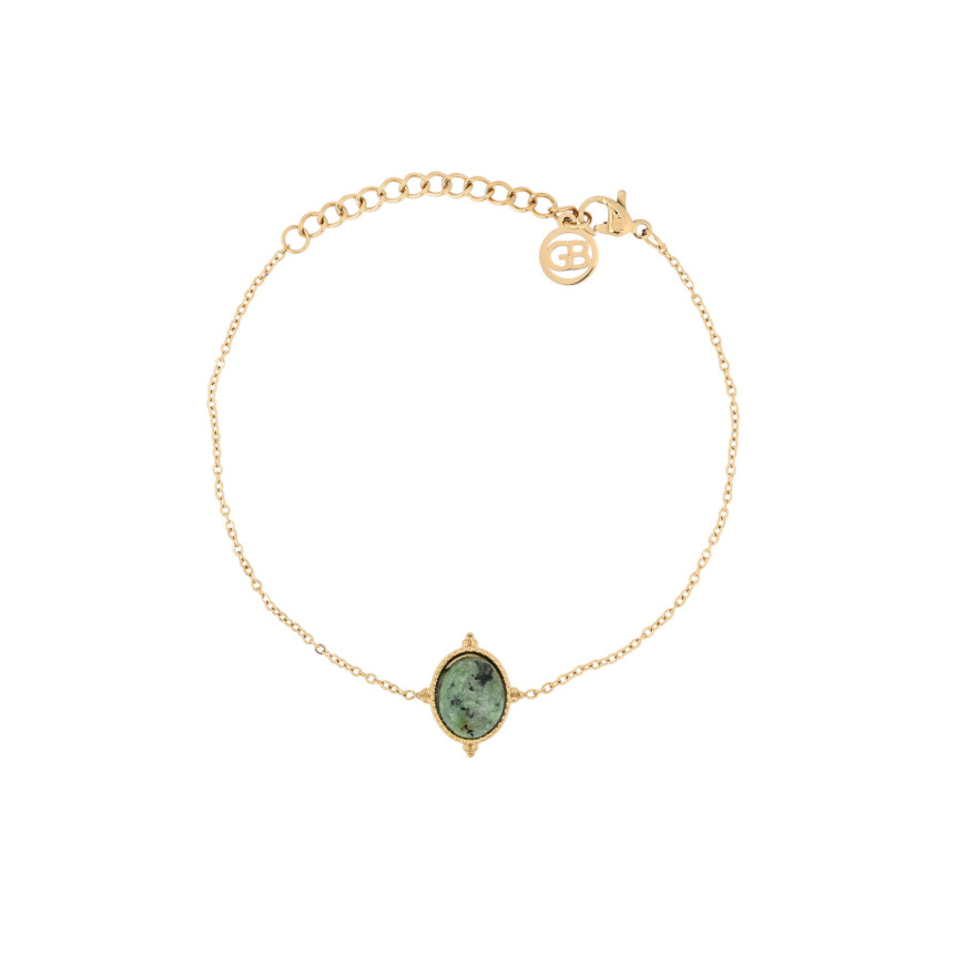 Bracelet en acier pendentif rond GB