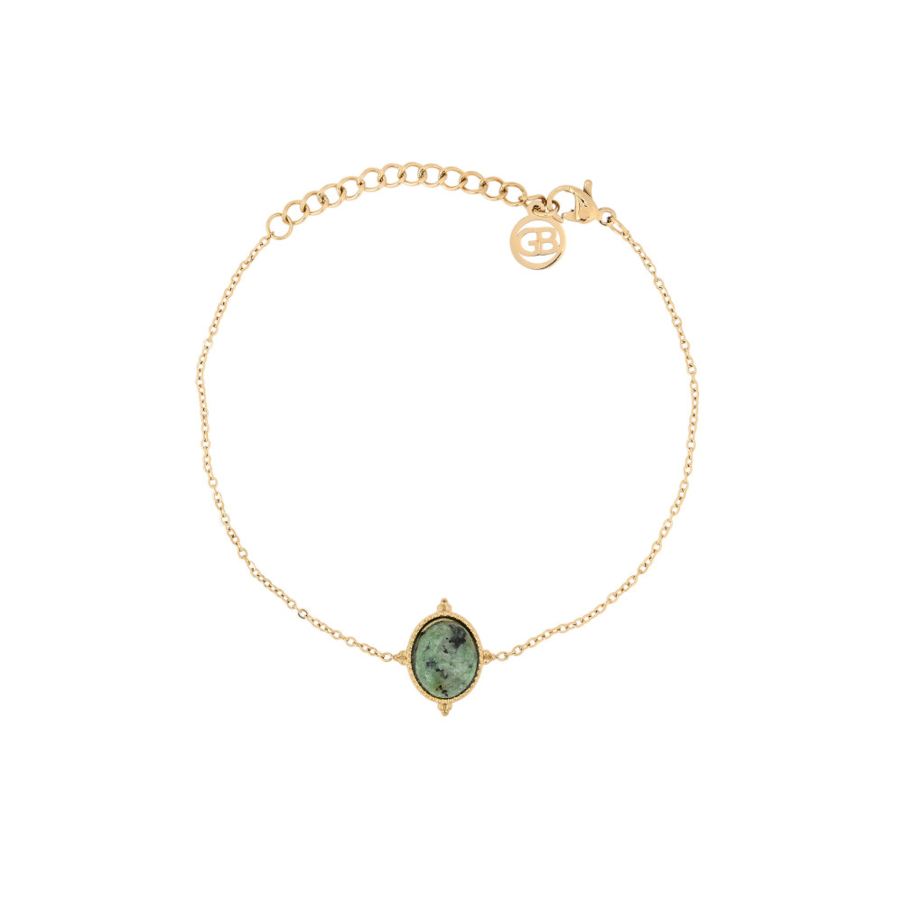 Pulsera en acero colgante redondo GB