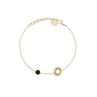 Pulseira em aço sol com pendente GB