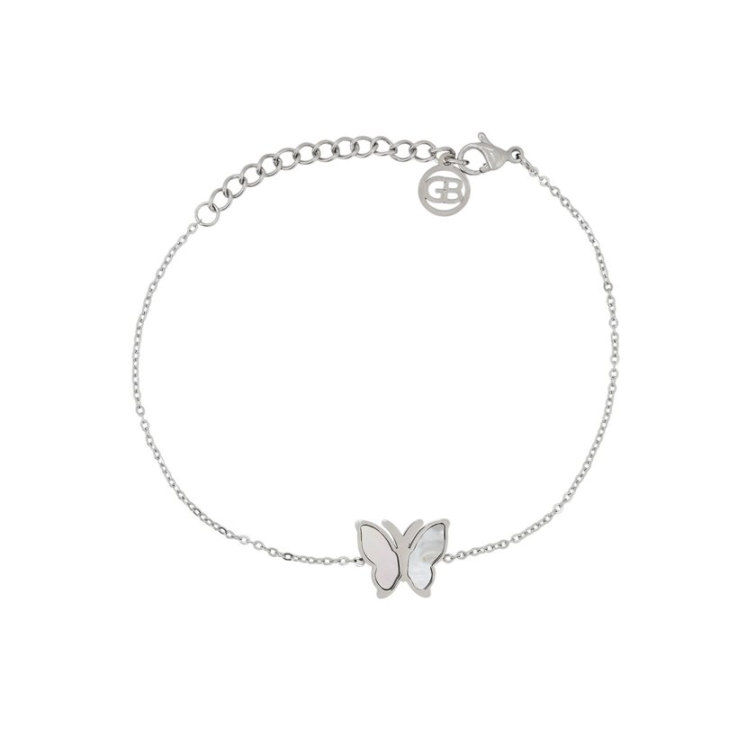 Pulseira em aço básica borboleta GB