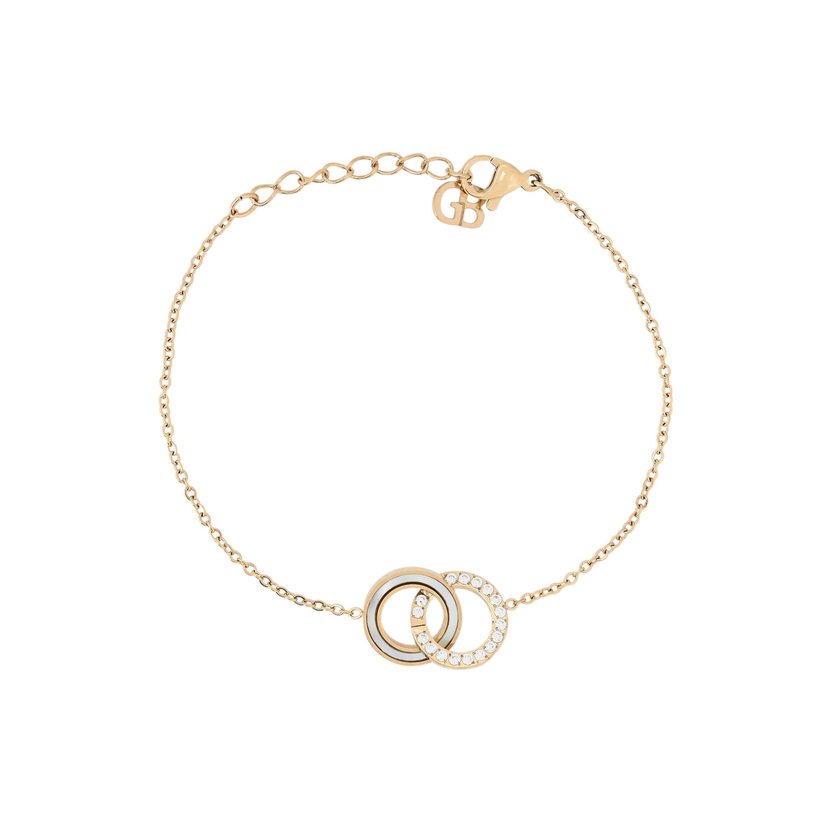 Bracciale in acciaio cerchio intrecciate GB