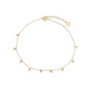 Pulseira de pé aço com pendentes triangulares GB
