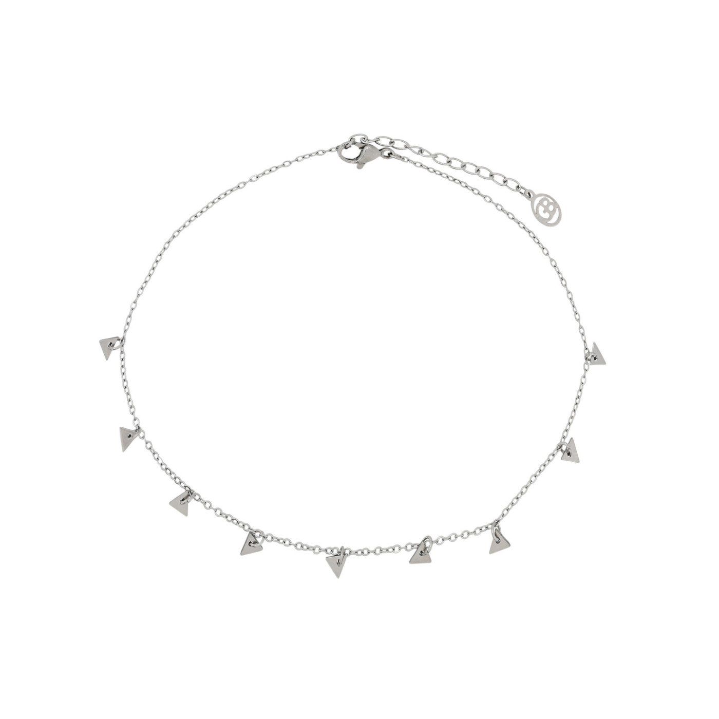 Pulseira de pé aço com pendentes triangulares GB