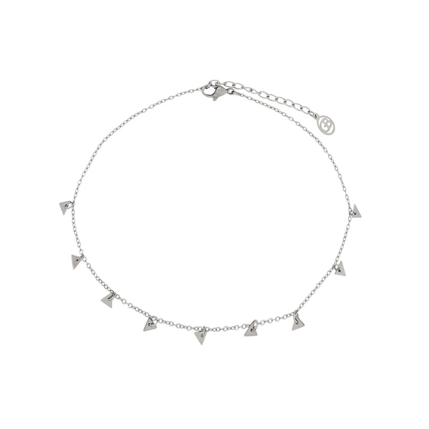 Pulsera para pie acero con colgantes triangulares GB