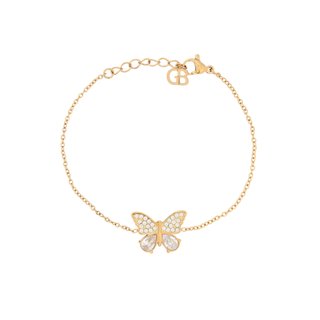 Pulseira em aço oval borboleta GB