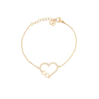 Pulsera en acero corazones pequeños GB