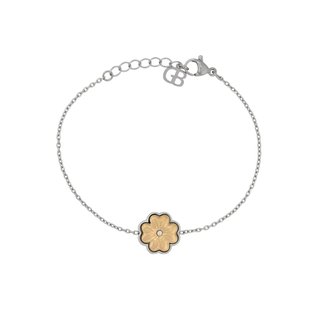 Pulseira em aço trevo brilhante GB