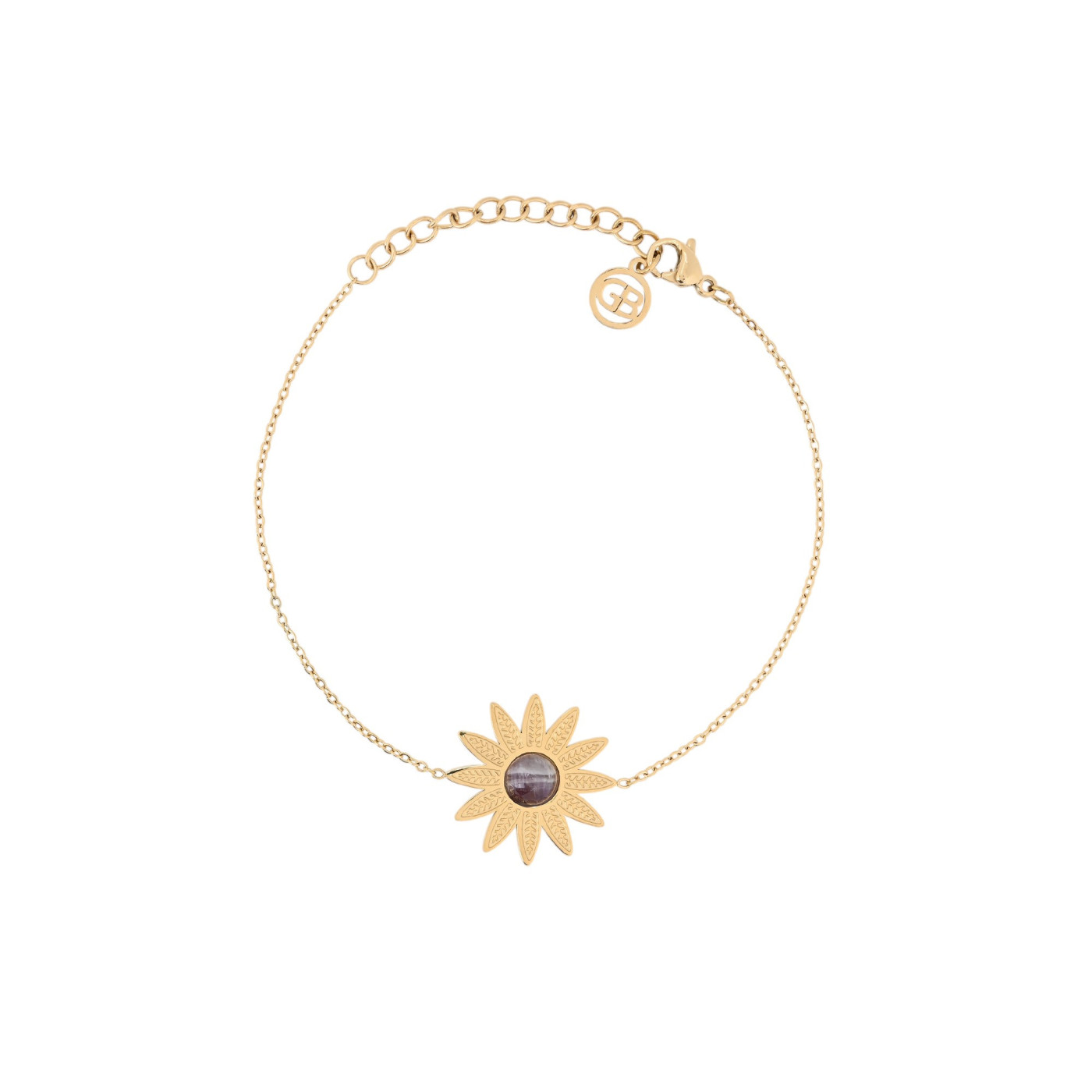 Steel bracelet flower big GB