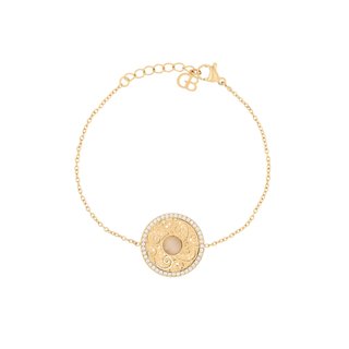 Bracelet en acier texture et pierre GB