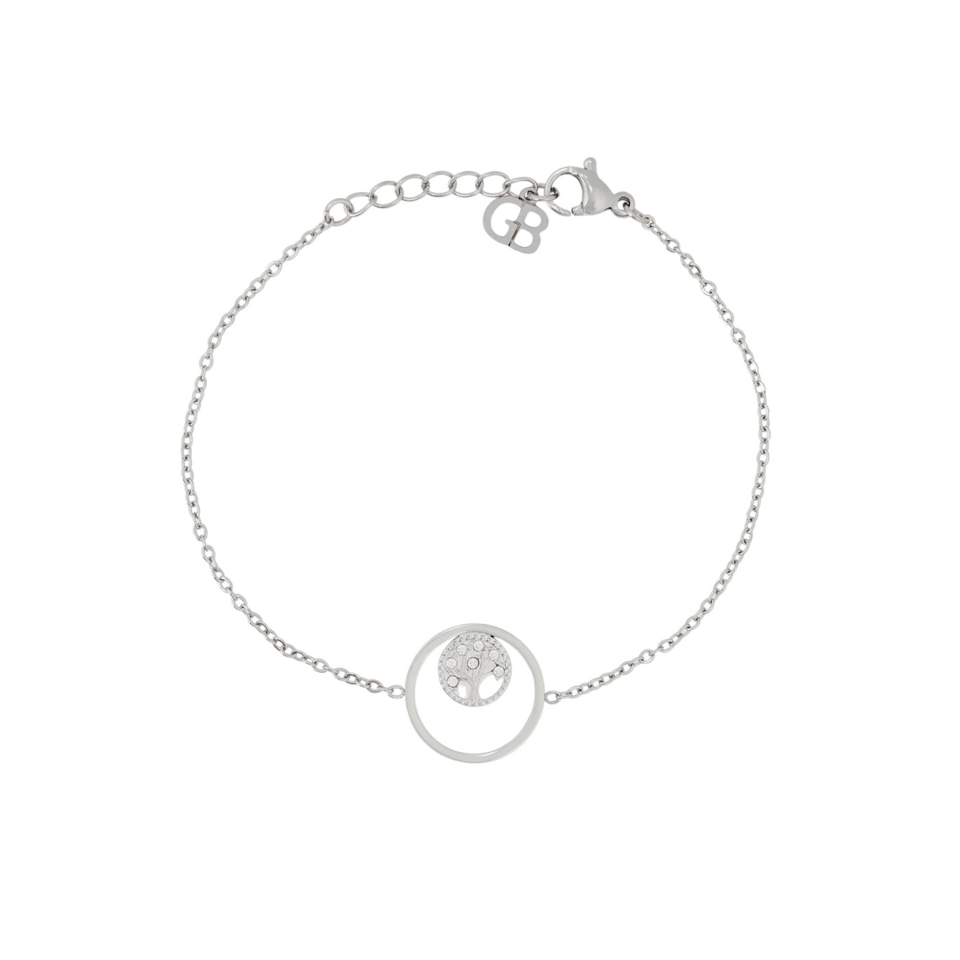 Pulseira em aço árvore da vida GB