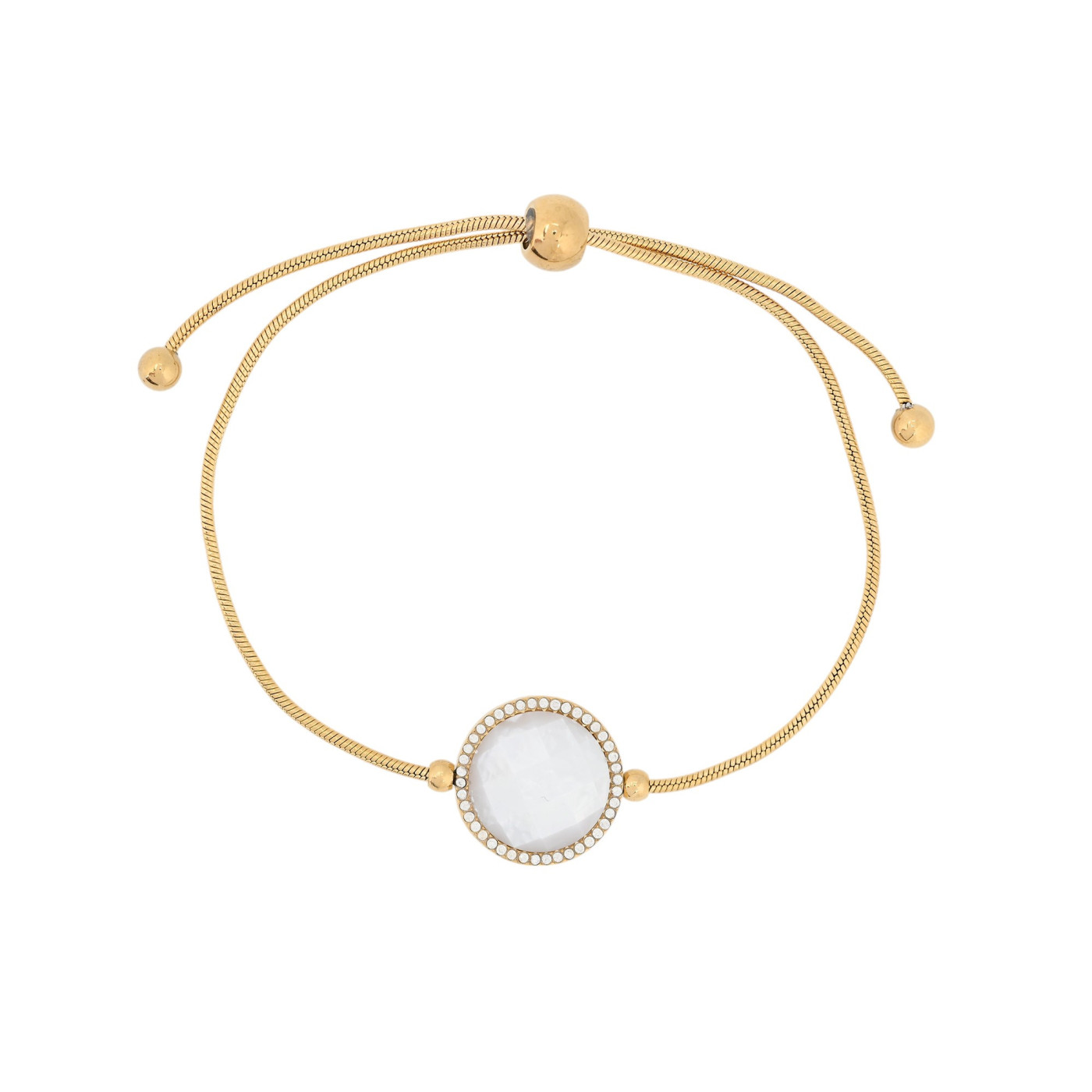 Bracelet réglable en acier rond GB