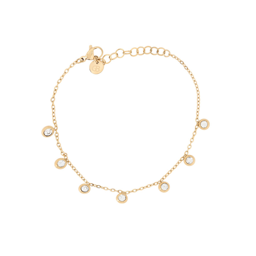 Bracelet en acier pierres en zircone GB