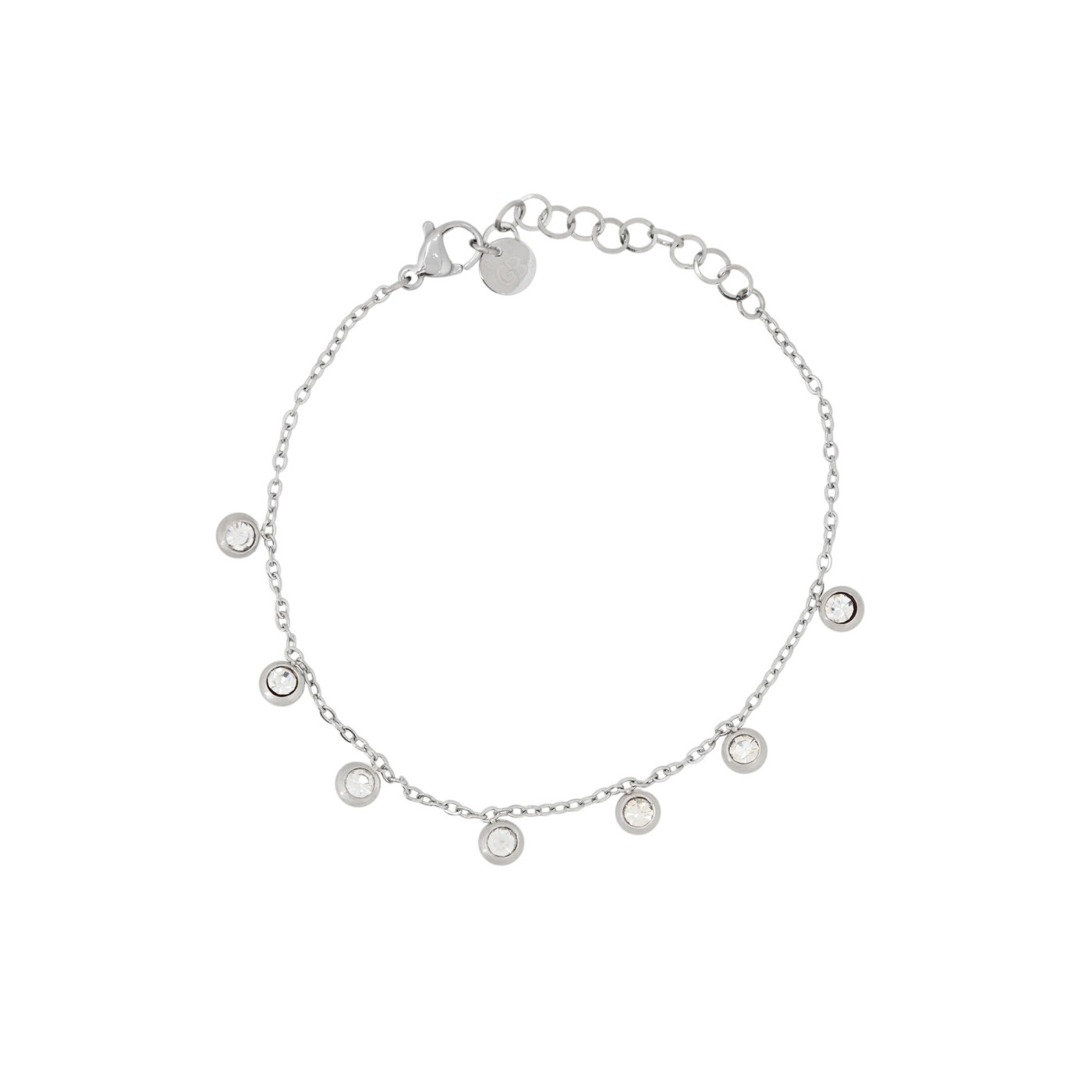 Pulsera en acero piedras de circonita GB