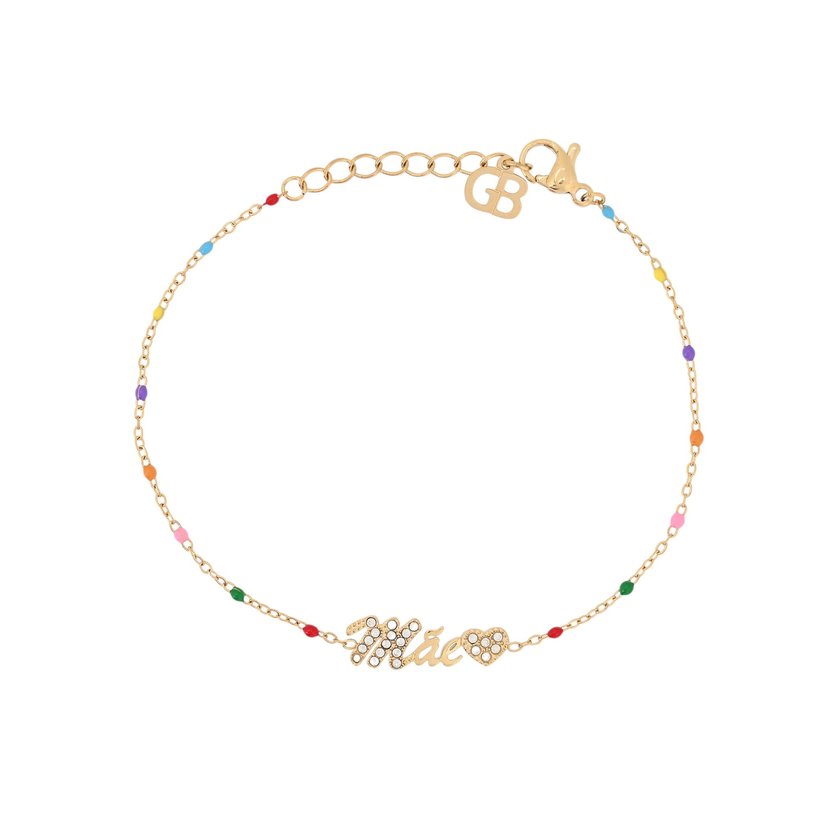 Mãe word steel bracelet GB