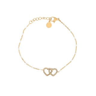 Pulsera de acero corazones entrelazados GB