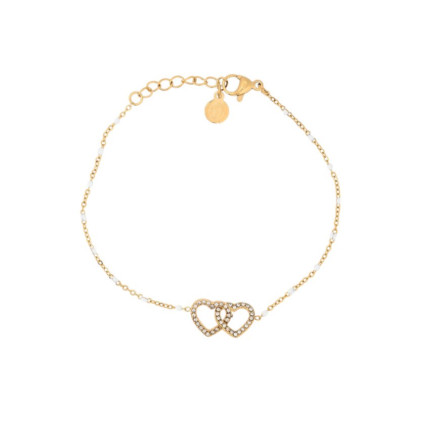 Pulsera de acero corazones entrelazados GB