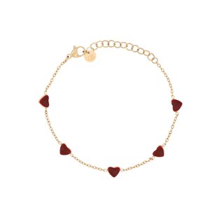 Bracciale con cuori in acciaio GB