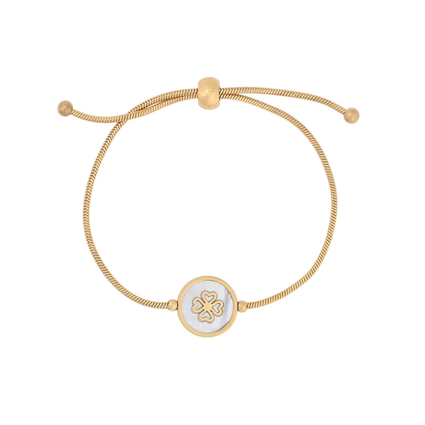 Bracciali regolabile in acciaio trifoglio GB
