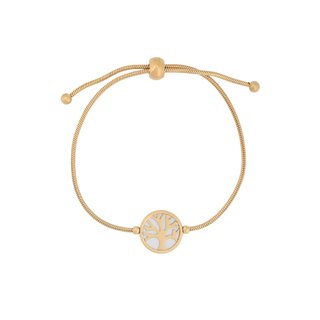 Pulseira ajustável em aço árvore da vida GB
