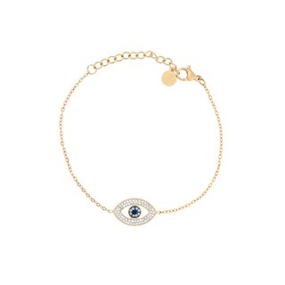 Bracciale in acciaio occhio blu GB