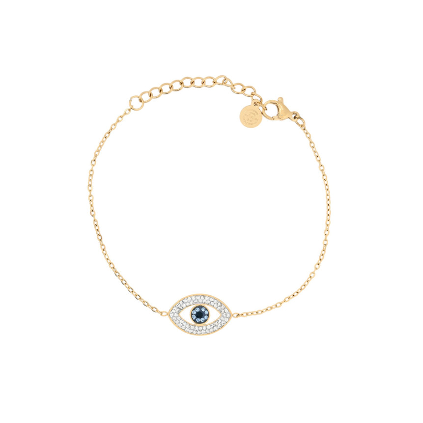 Pulsera en acero ojo azul GB
