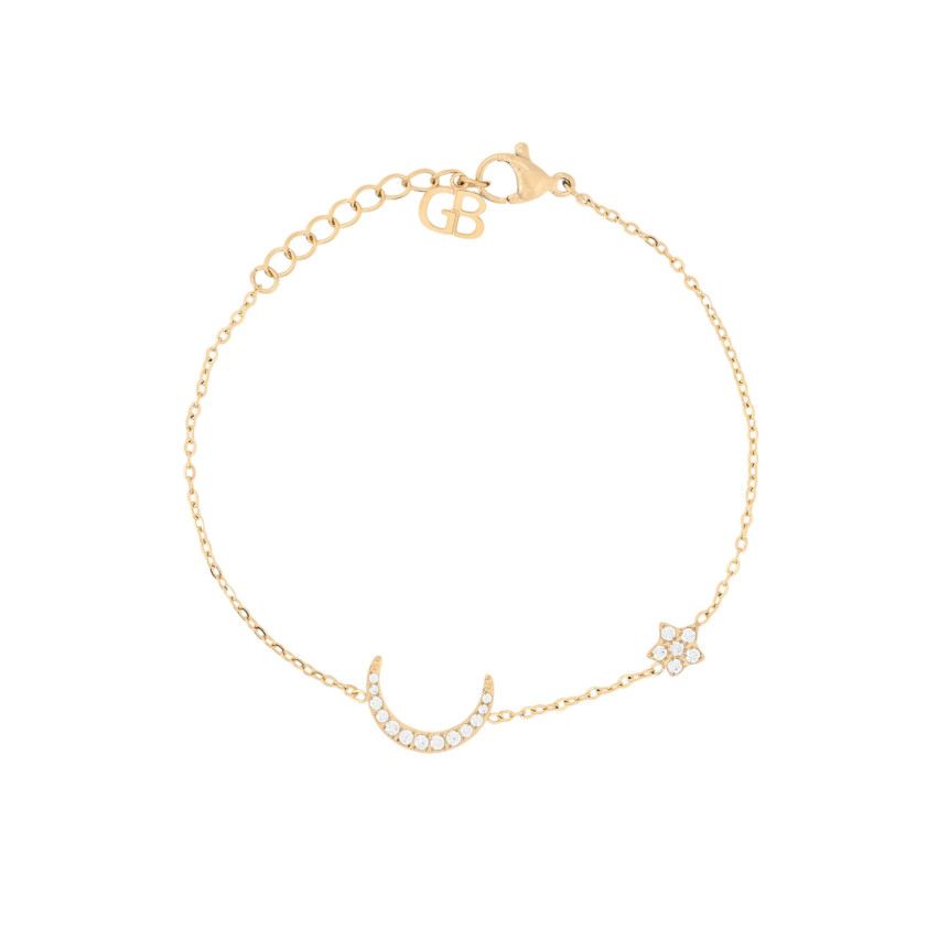 Pulsera acero con circonitas luna GB