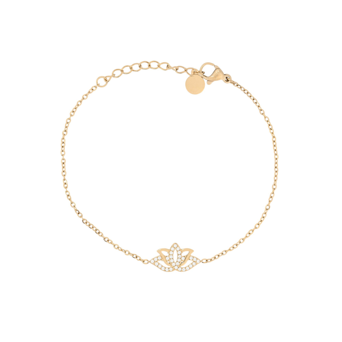 Pulseira aço flor de lótus GB