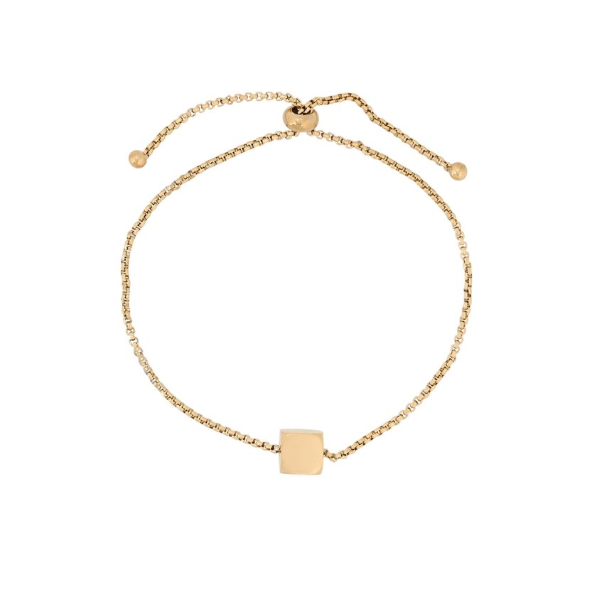 Pulseira ajustável em aço quadrado GB