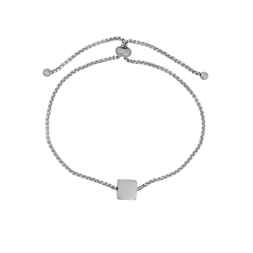 Pulsera ajustable en acero cuadrado GB