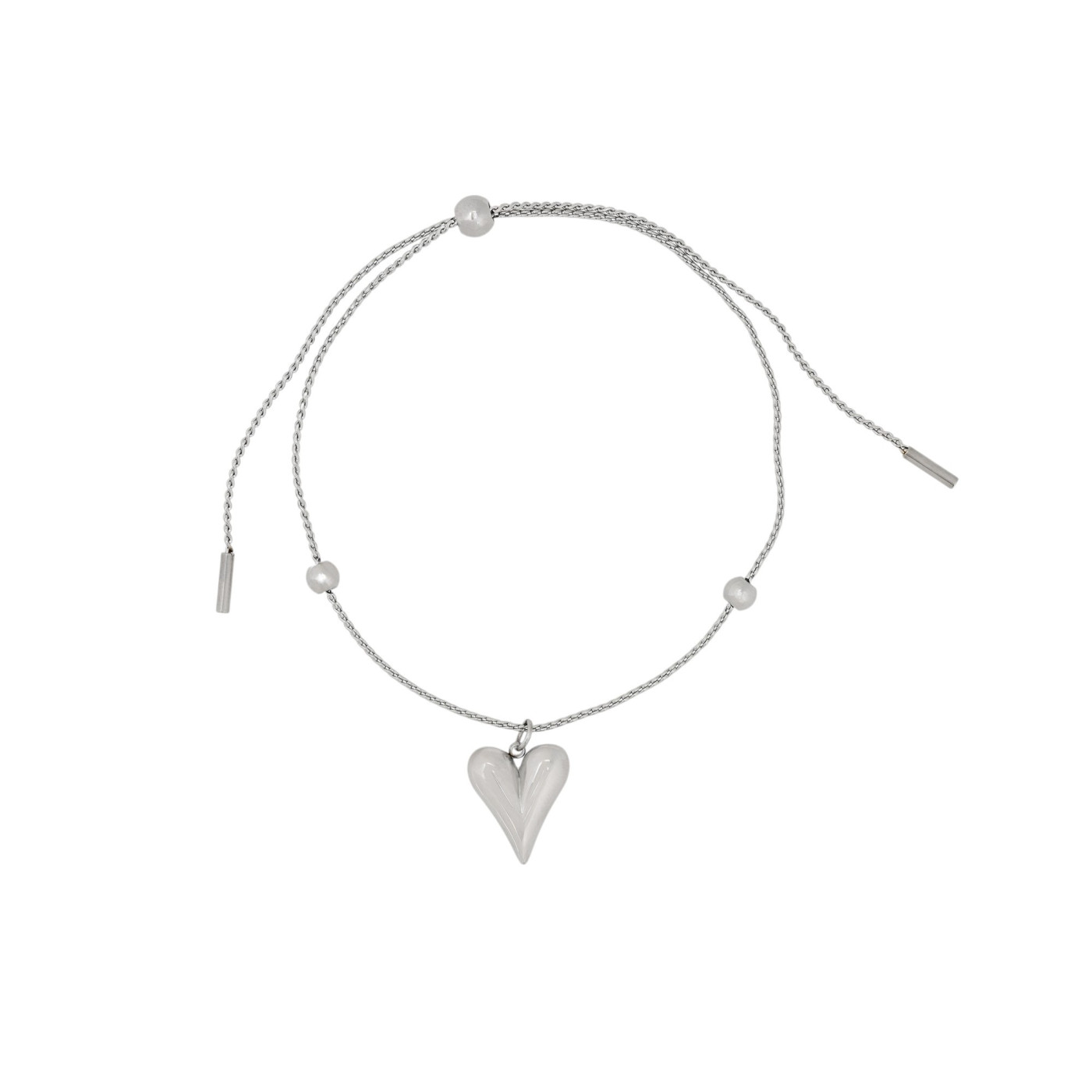 Steel bracelet with heart GB