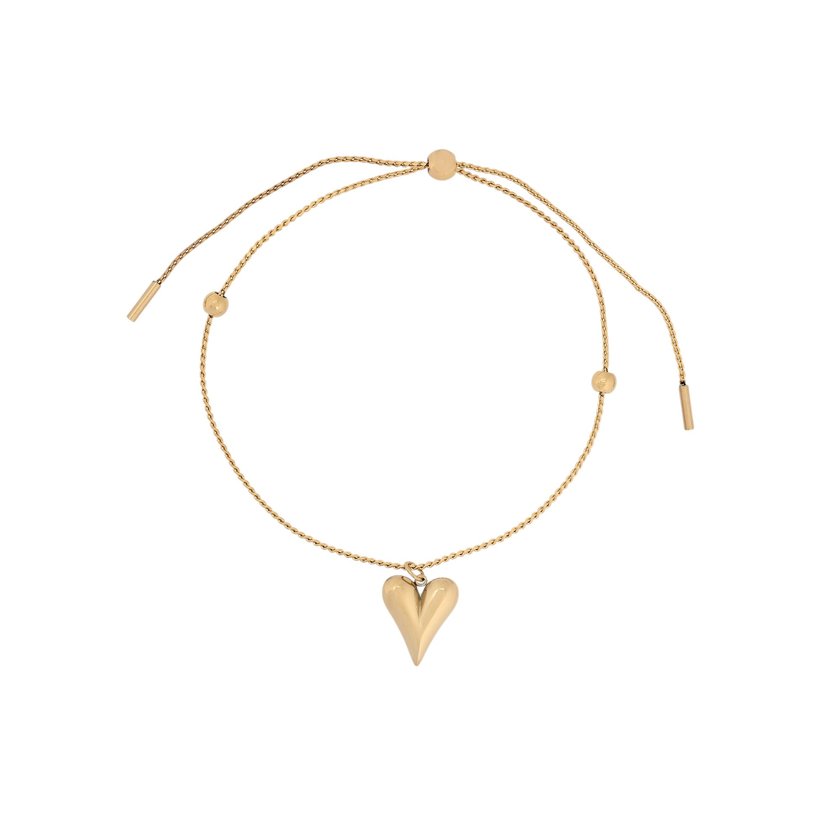 Bracciale in acciaio con cuore GB