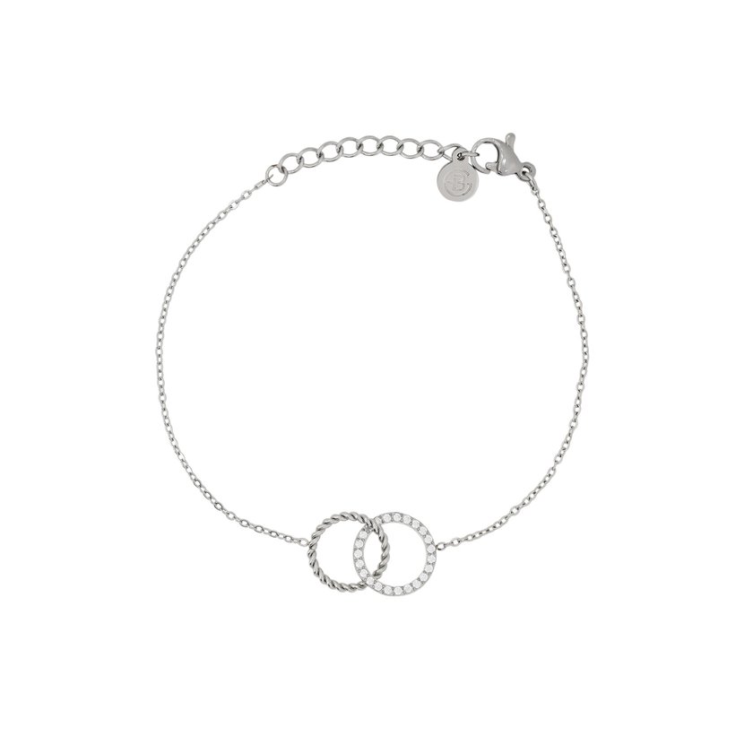 Bracciale in acciaio a cerchi intrecciati GB