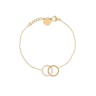 Pulseira em aço circulo entrelaçado GB