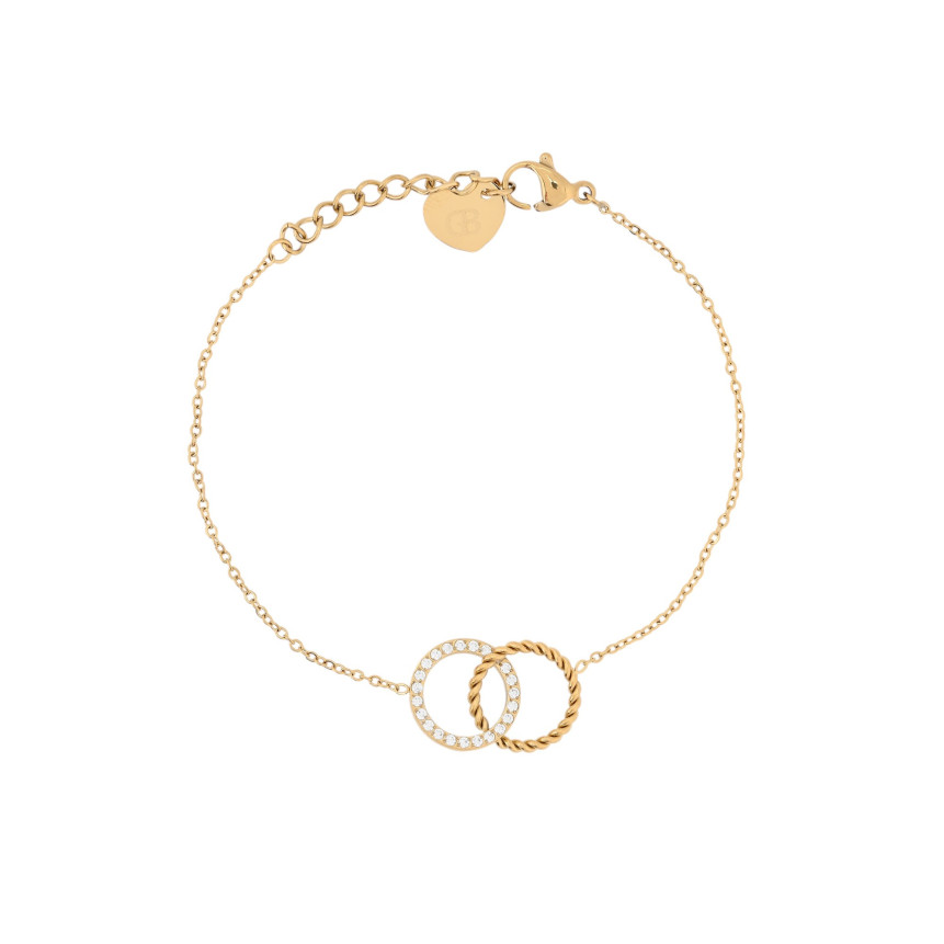 Interlaced circle steel bracelet GGB