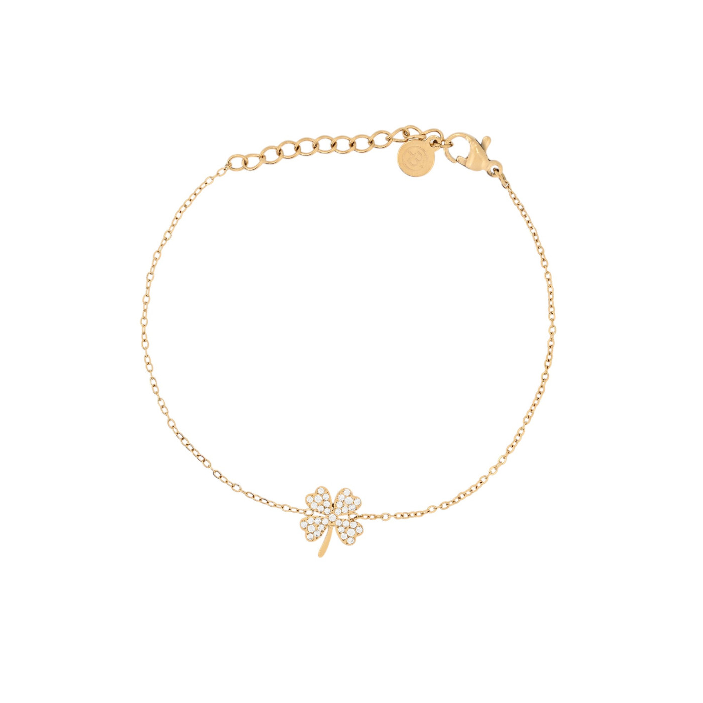 Bracelet Delicate trèfle et zircons